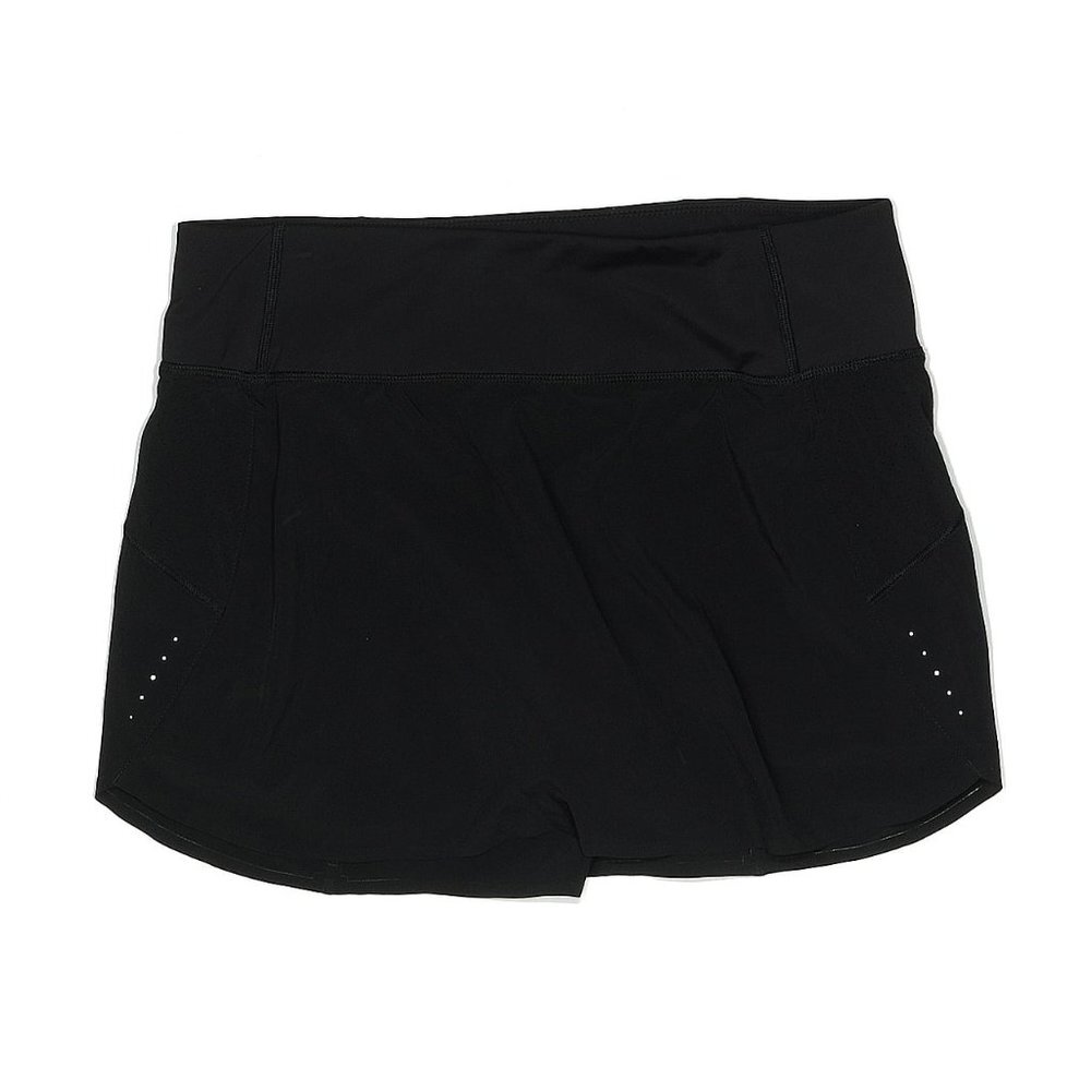 ATHLETA Run With It Skort Black skirt sz Medium Running Workout Summer EUC